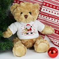 Personalised Felt Stitch Santa Teddy