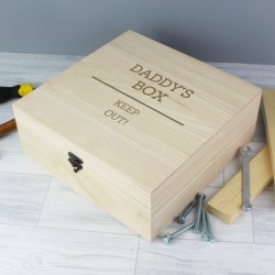 Personalised Daddy Large Wooden Keepsake Box