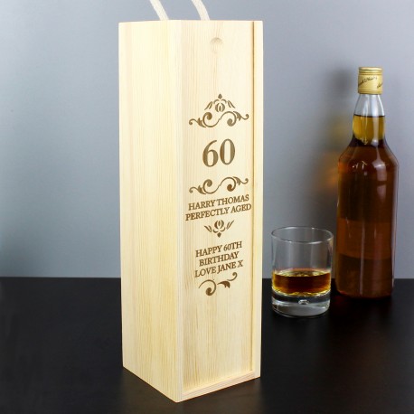 Personalised Elegant Number Bottle Presentation Box