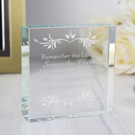 Personalised Sentiments Large Crystal Token