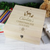 Personalised Large Wooden Christmas Eve Keepsake Box